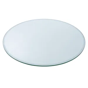 32" Round Clear Glass Table Tops