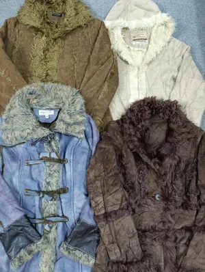 #432 Ladies Y2K Afgan Coats -10 Pcs