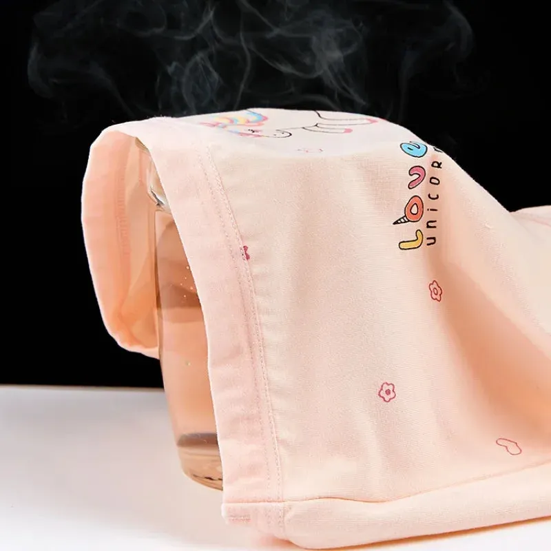4PCS Girls Cute Unicorn Print Panties Kid Cotton Soft Antibacterial Knickers 2 y Young Children Underwear Thin Breathable Briefs