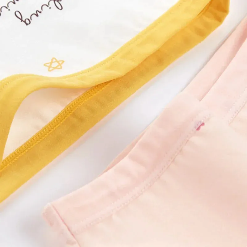 4PCS Girls Cute Unicorn Print Panties Kid Cotton Soft Antibacterial Knickers 2 y Young Children Underwear Thin Breathable Briefs