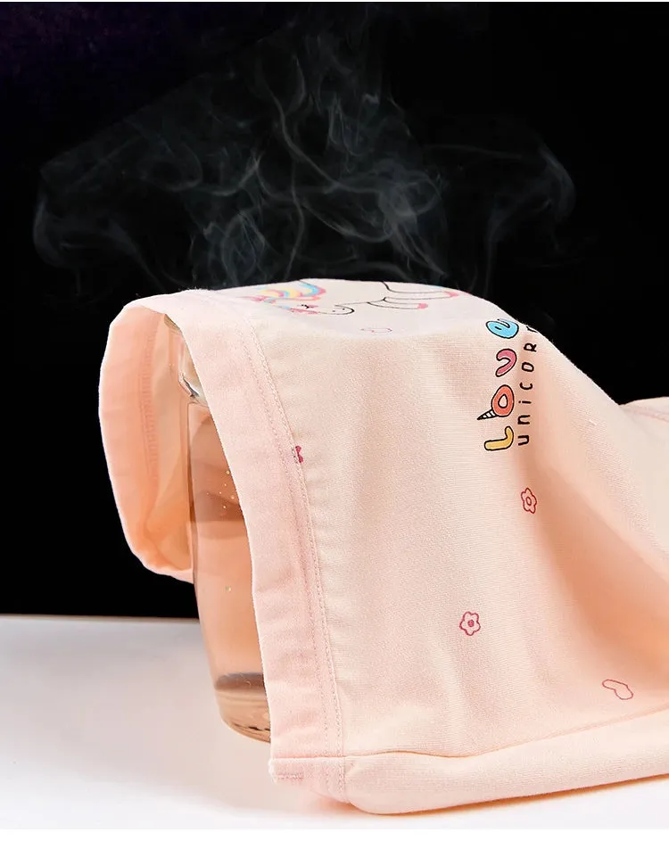 4PCS Girls Cute Unicorn Print Panties Kid Cotton Soft Antibacterial Knickers 2 y Young Children Underwear Thin Breathable Briefs