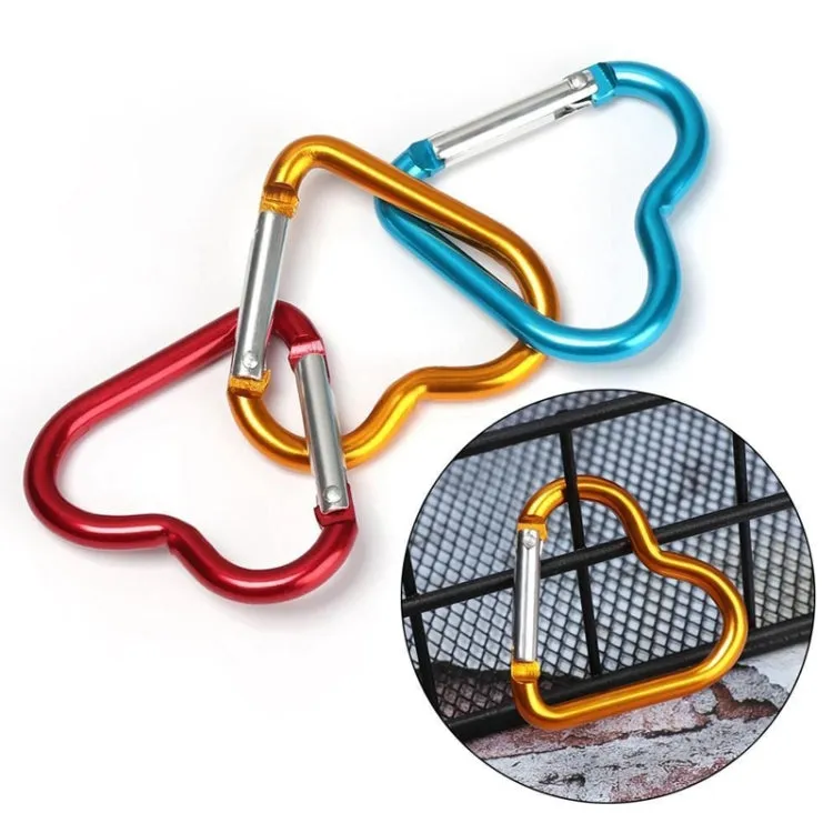5pcs Love Hiking Buckles Backpack Hooks Cell Phone Water Bottle Hooks(Random Color Delivery)