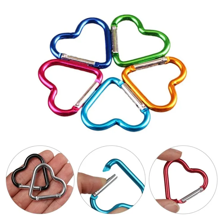 5pcs Love Hiking Buckles Backpack Hooks Cell Phone Water Bottle Hooks(Random Color Delivery)