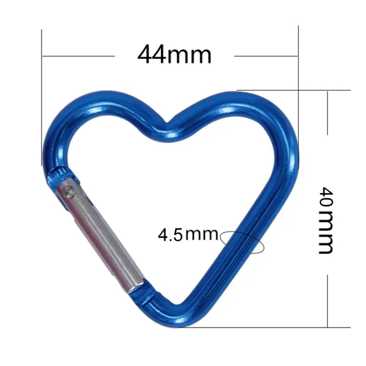 5pcs Love Hiking Buckles Backpack Hooks Cell Phone Water Bottle Hooks(Random Color Delivery)