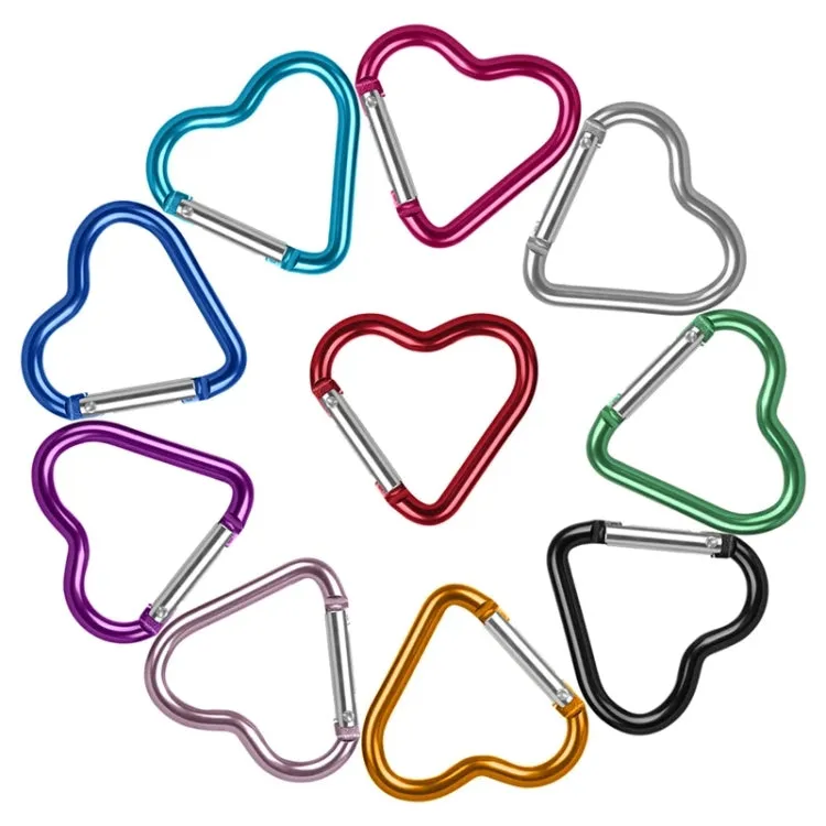 5pcs Love Hiking Buckles Backpack Hooks Cell Phone Water Bottle Hooks(Random Color Delivery)