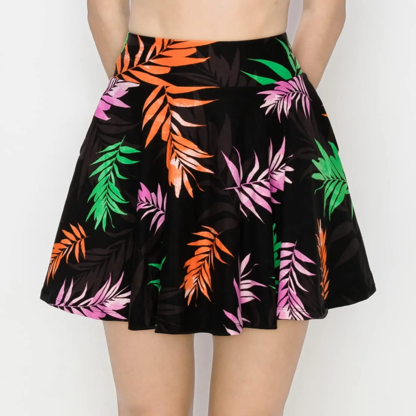 ALWAYS Women's Flared Mini Skater Skirt - High Waist Casual Stretch Basic Pleated Tennis Skirt
