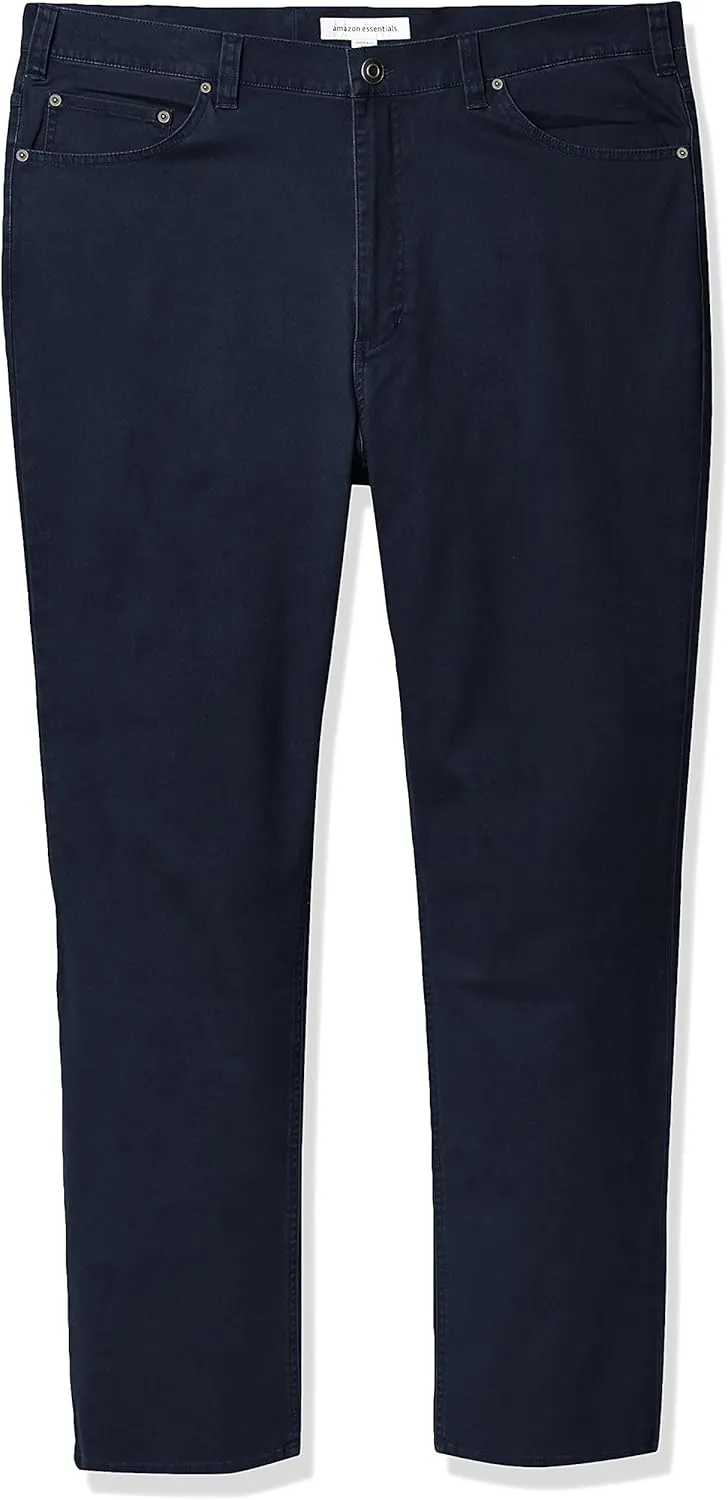 Amazon Essentials Men's Straight Fit 5-Pocket Stretch Twill Pants