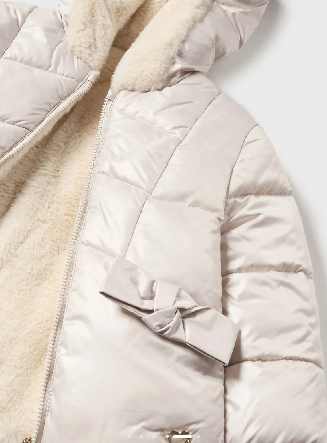 Baby reversible puffer jacket recycled fibers
