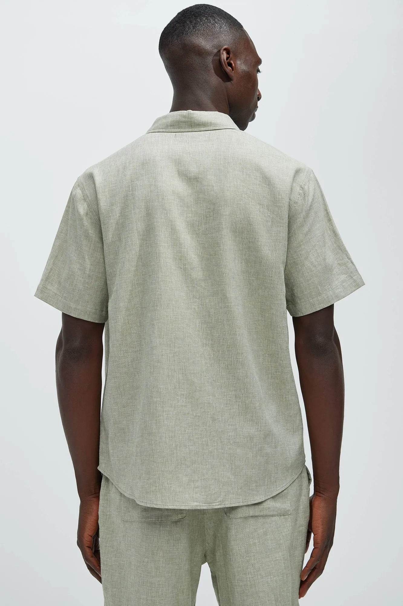 Bahamas Linen Classic Button Up Shirt - Green