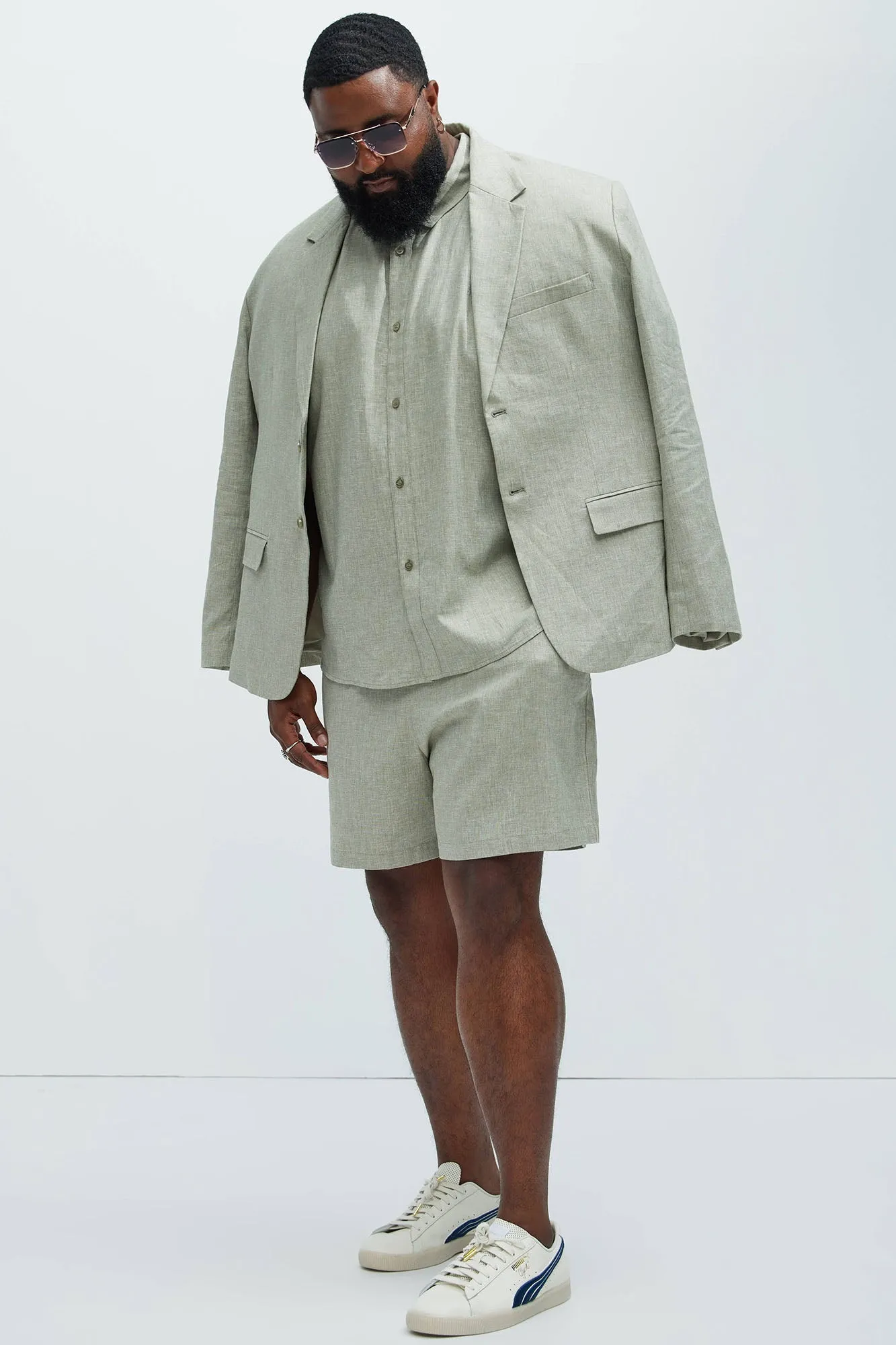 Bahamas Linen Classic Button Up Shirt - Green