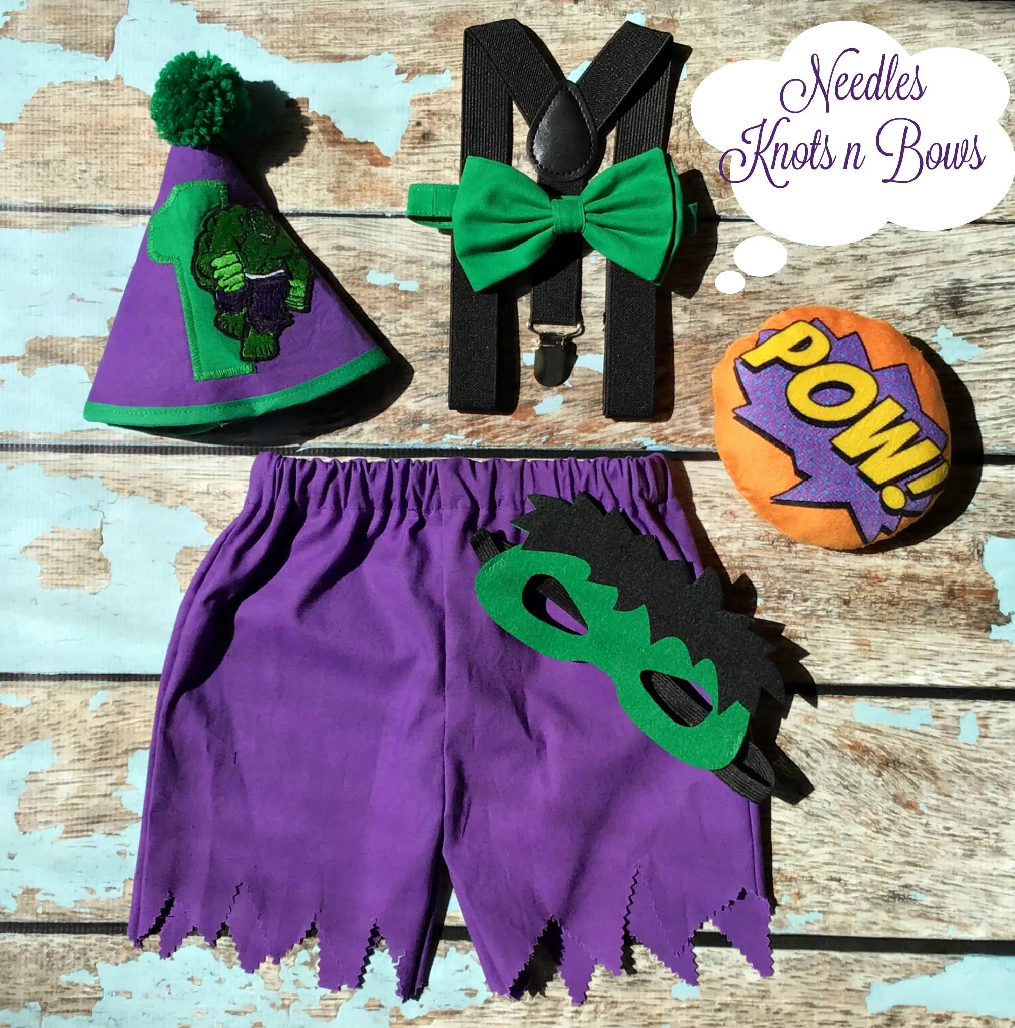 Boys 1st Birthday Outfit, Incredible Hulk Cake Smash Outfit