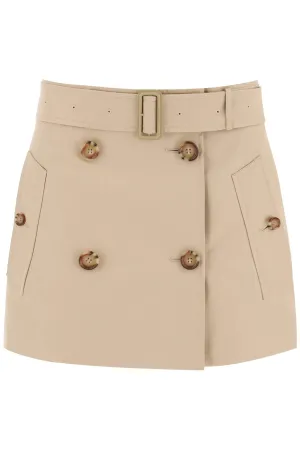 Burberry gabardine mini trench skirt