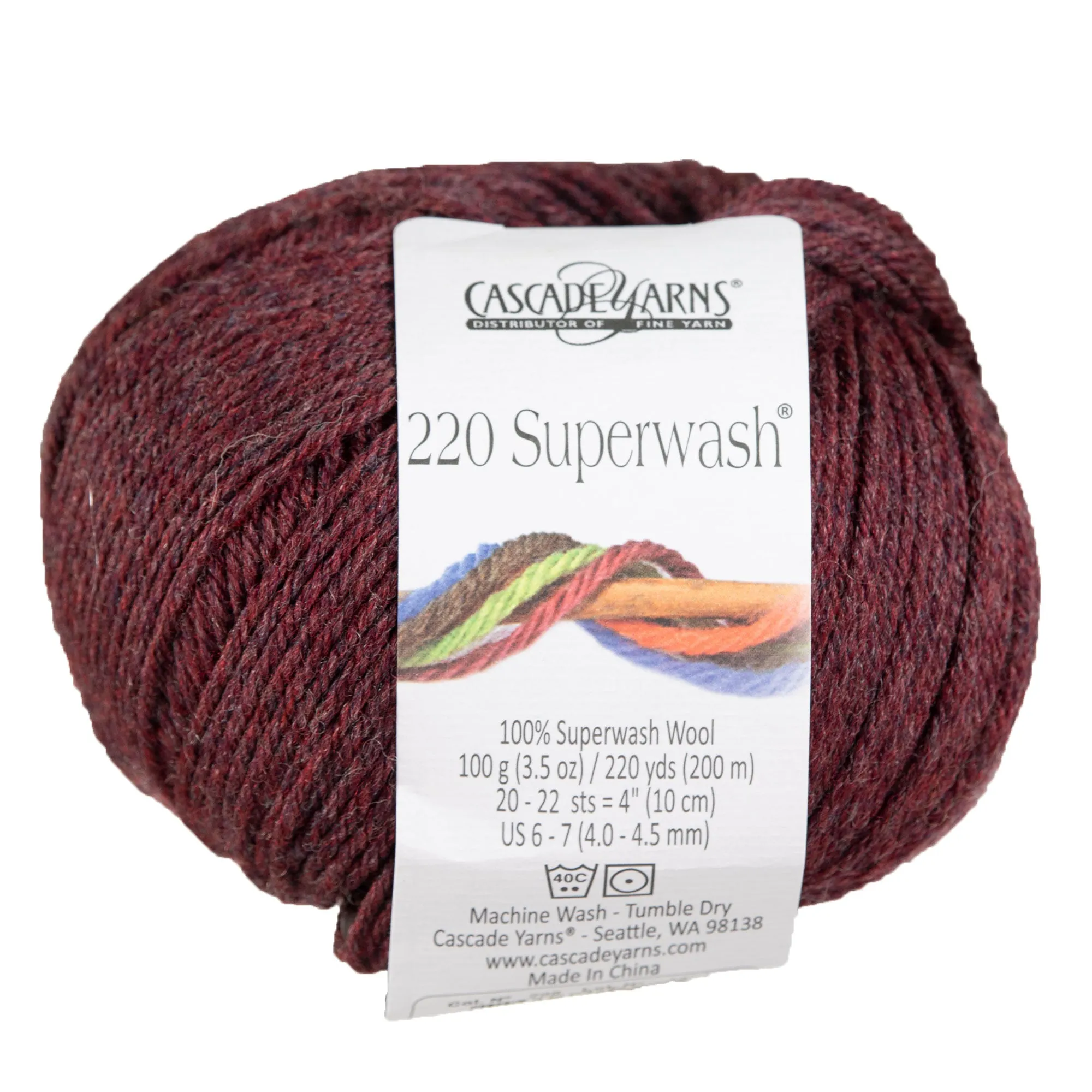 Cascade Yarns 220 Superwash Yarn - 0298 Malbec Heather