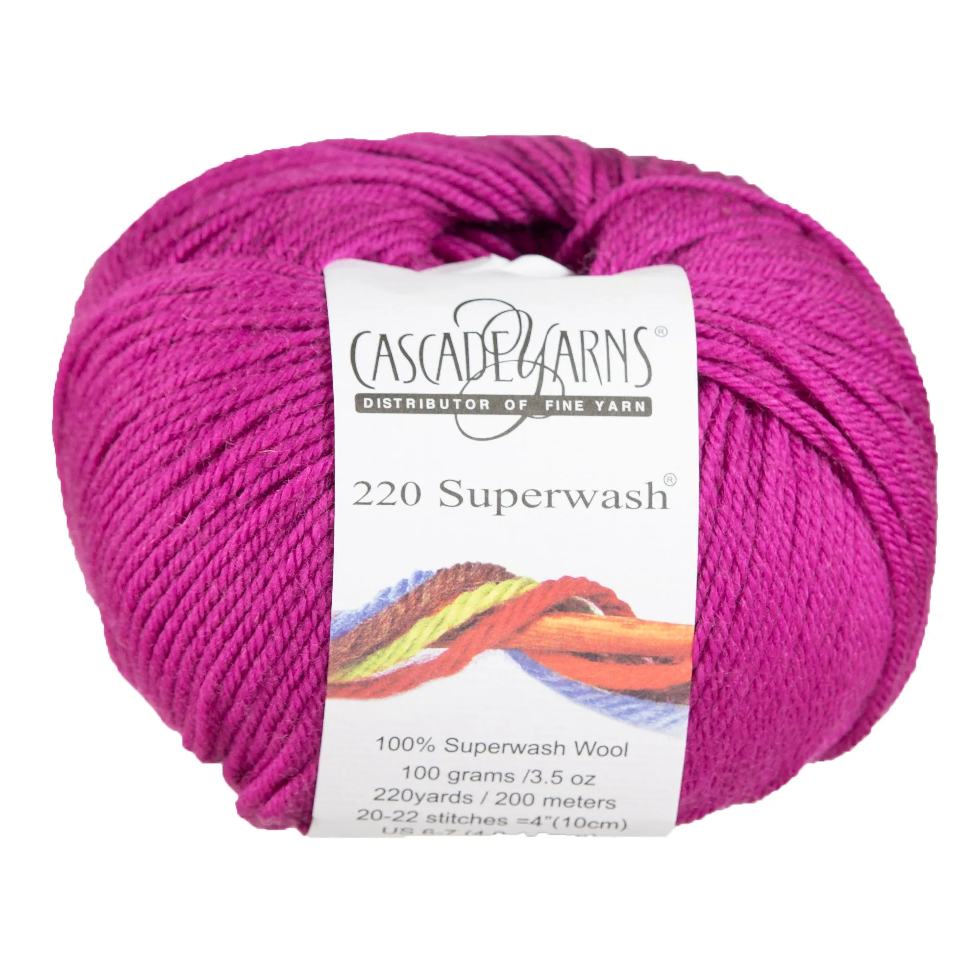 Cascade Yarns 220 Superwash Yarn - 0807 Raspberry