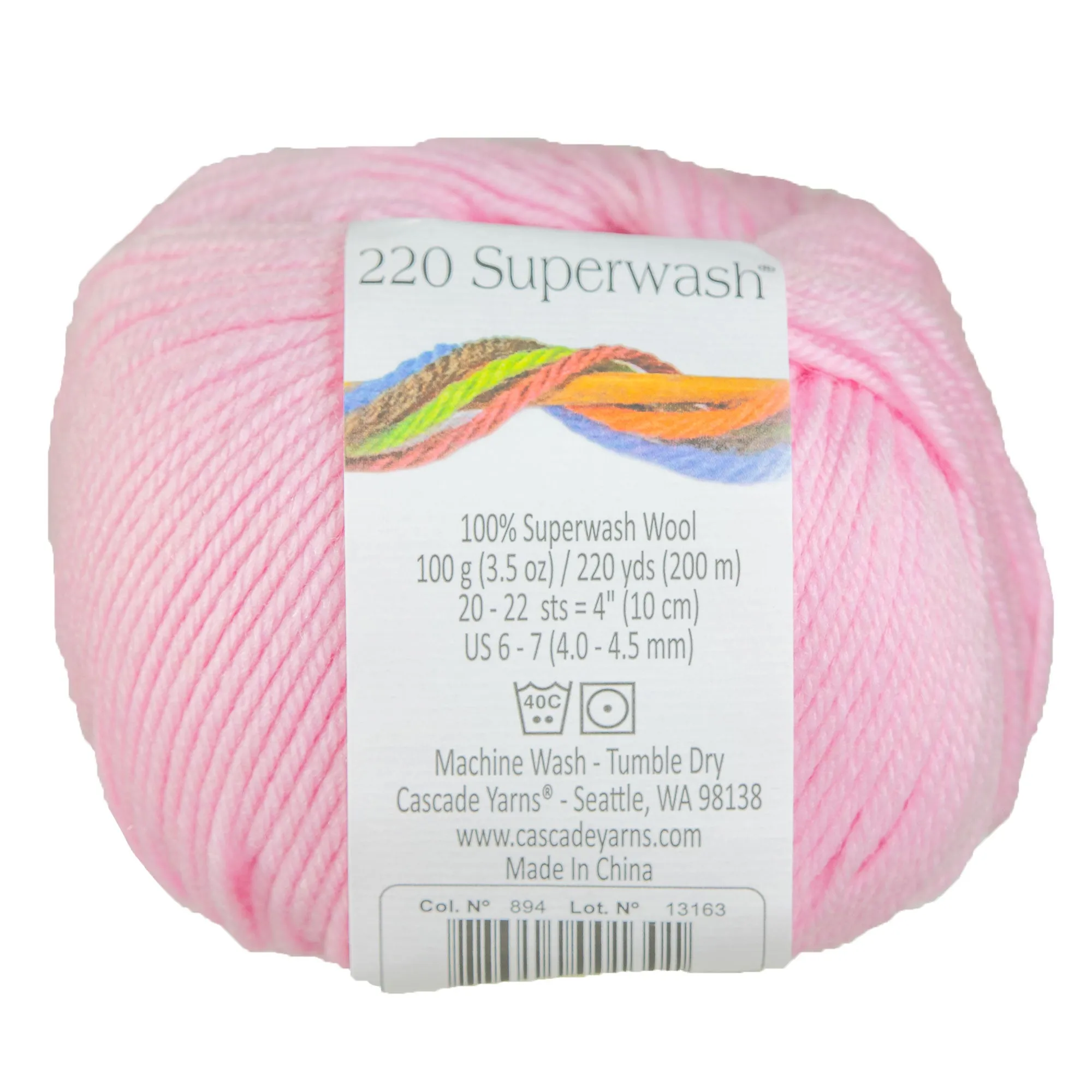Cascade Yarns 220 Superwash Yarn - 0894 Strawberry Cream