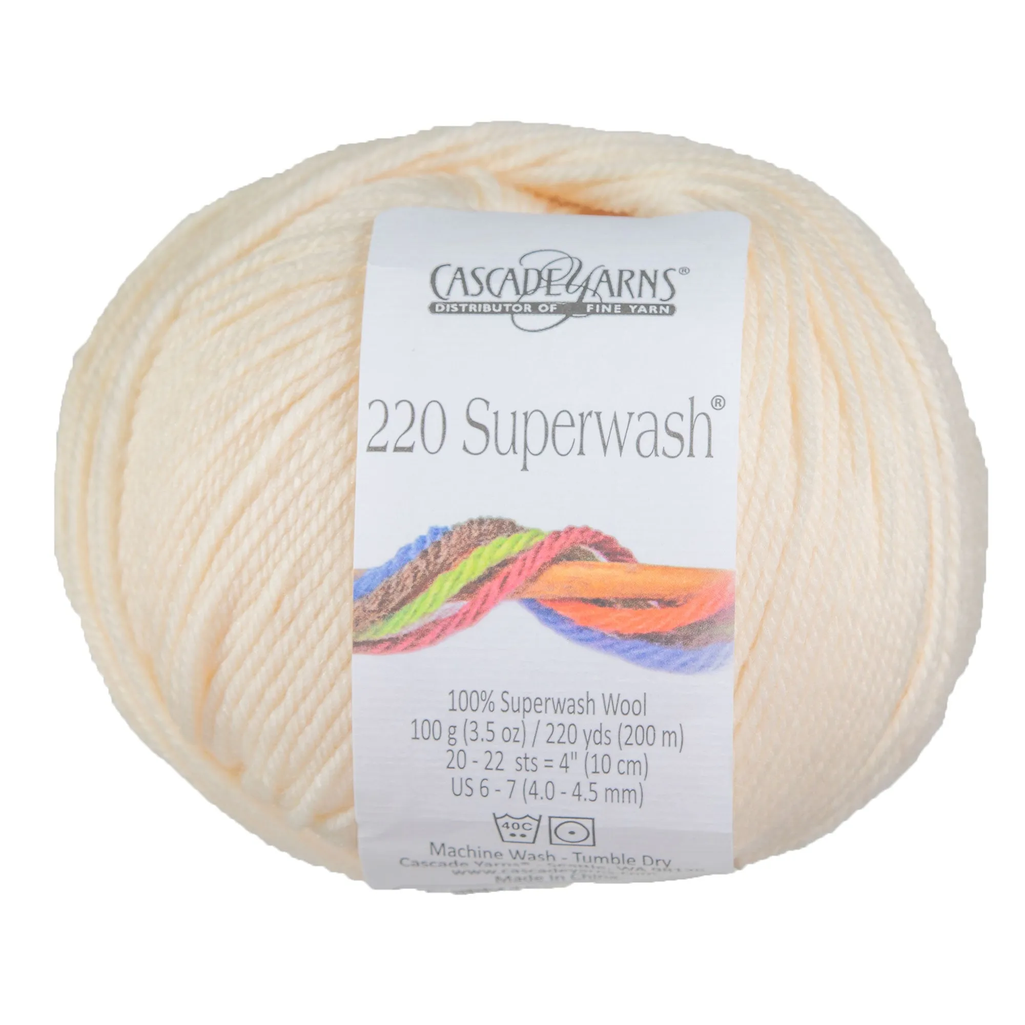 Cascade Yarns 220 Superwash Yarn - 0910A Winter White