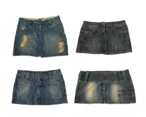 Classic micro mini y2k denim skirts