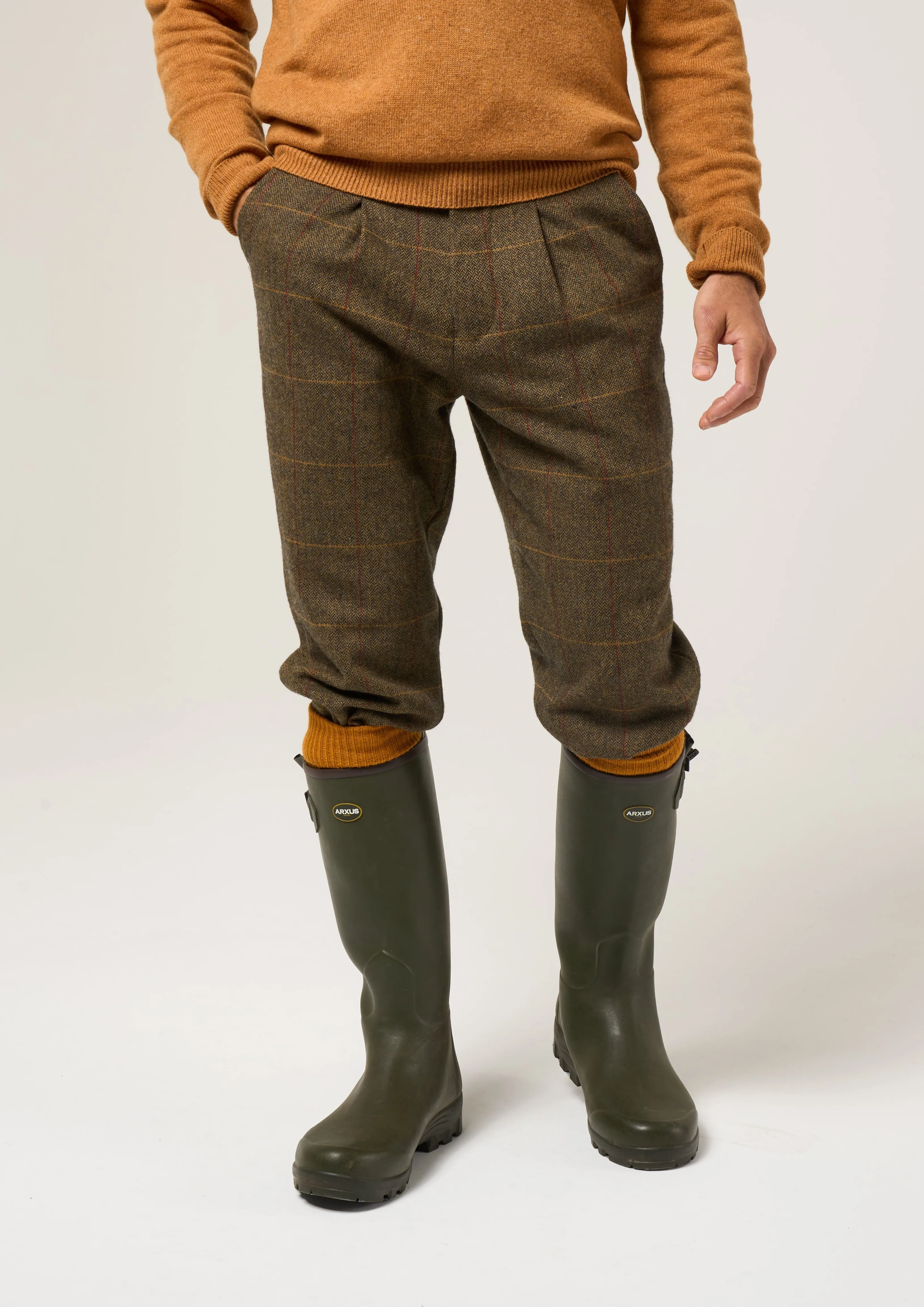 Combrook Men's Tweed Shooting Breeks In Teak