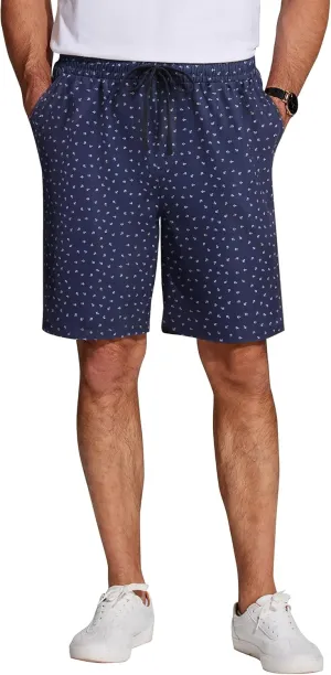COOFANDY Men's Casual Drawstring Shorts Lightweight Elastic Waist Walking Shorts with Pockets
