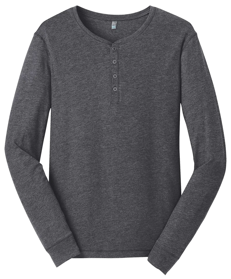 District DT1401 Gravel Long Sleeve Henley Tee
