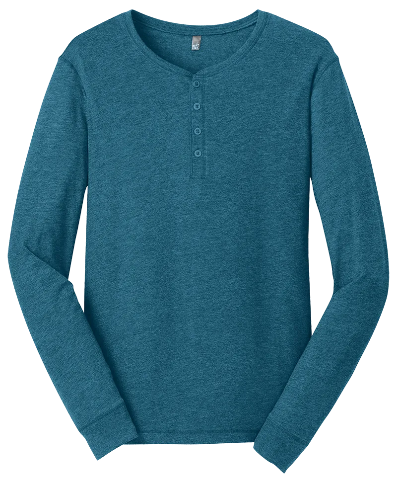 District DT1401 Gravel Long Sleeve Henley Tee