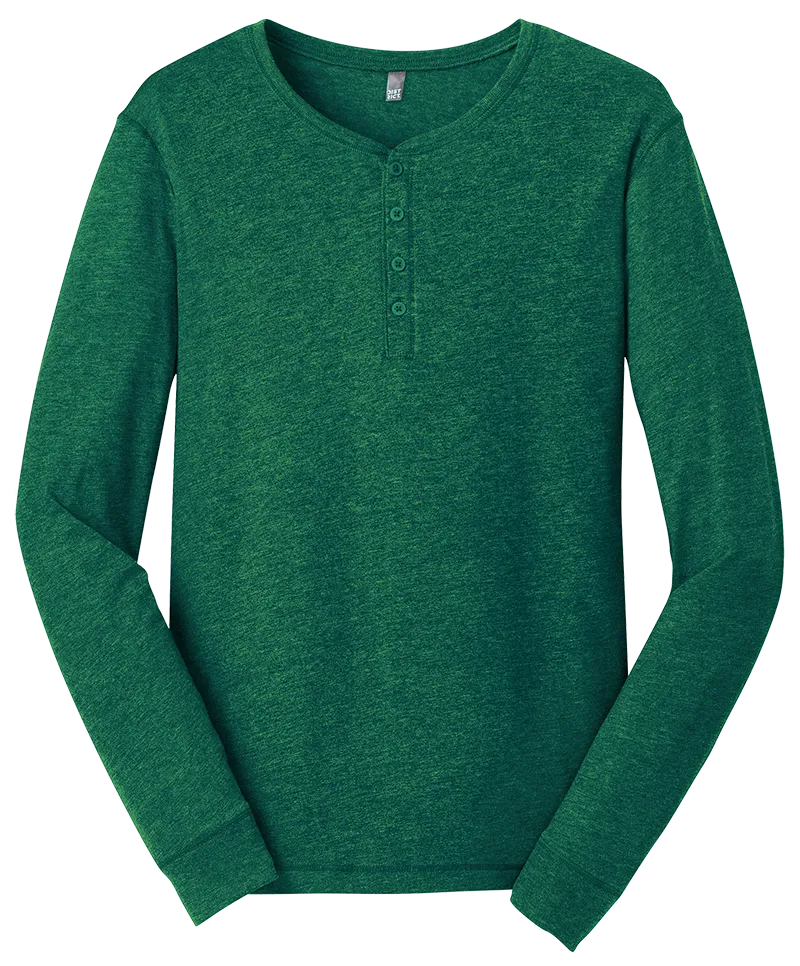 District DT1401 Gravel Long Sleeve Henley Tee