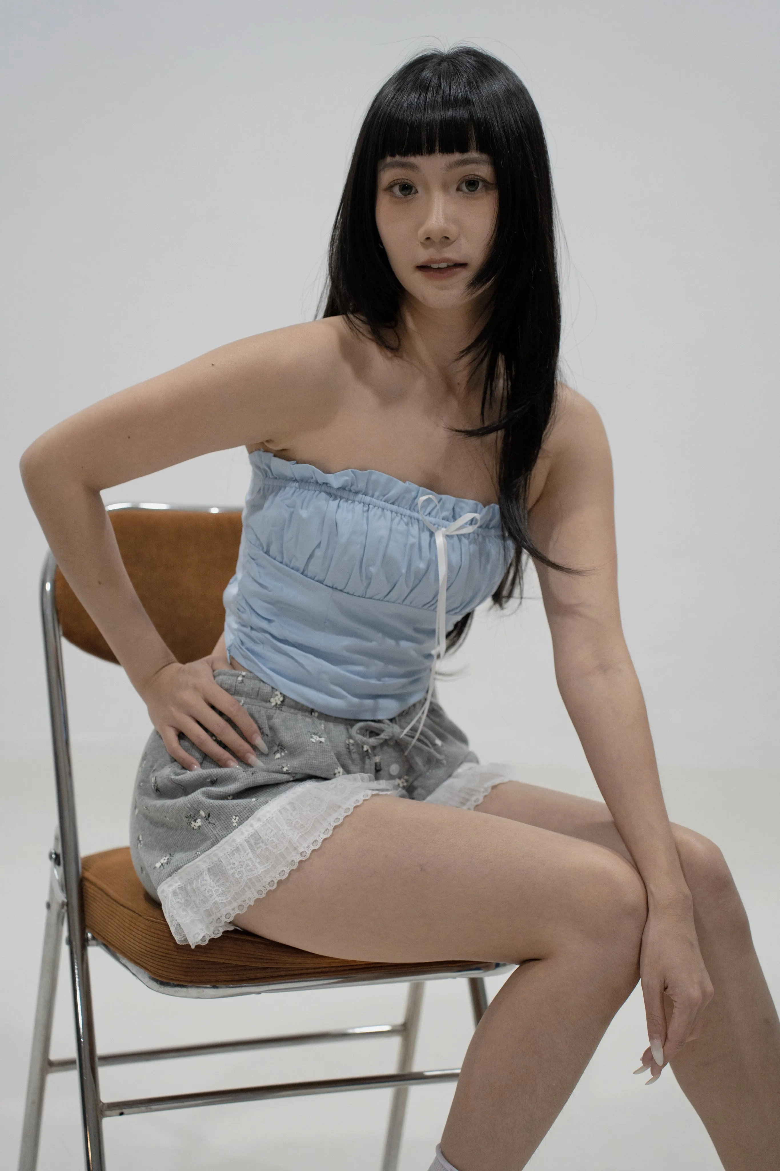 [EM] AEIOU Lace Shorts Collection GREY