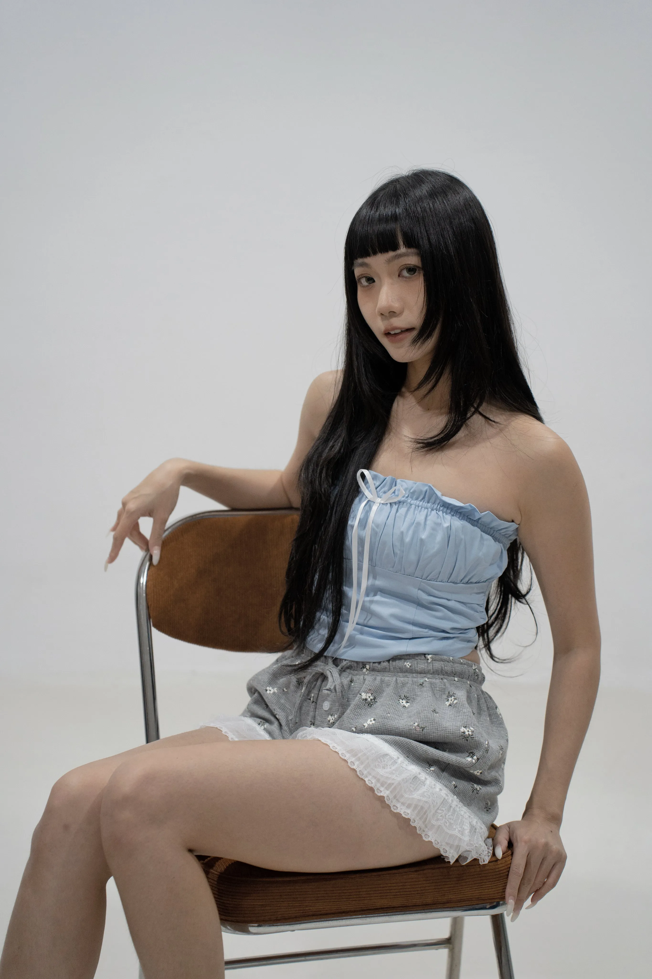 [EM] AEIOU Lace Shorts Collection GREY