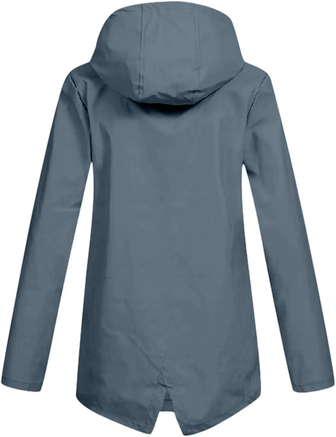 Fleece Lined Raincoat for Women Solid Color Waterproof Jackets with Hood Lightweight Outdoor Windbreaker Jacket