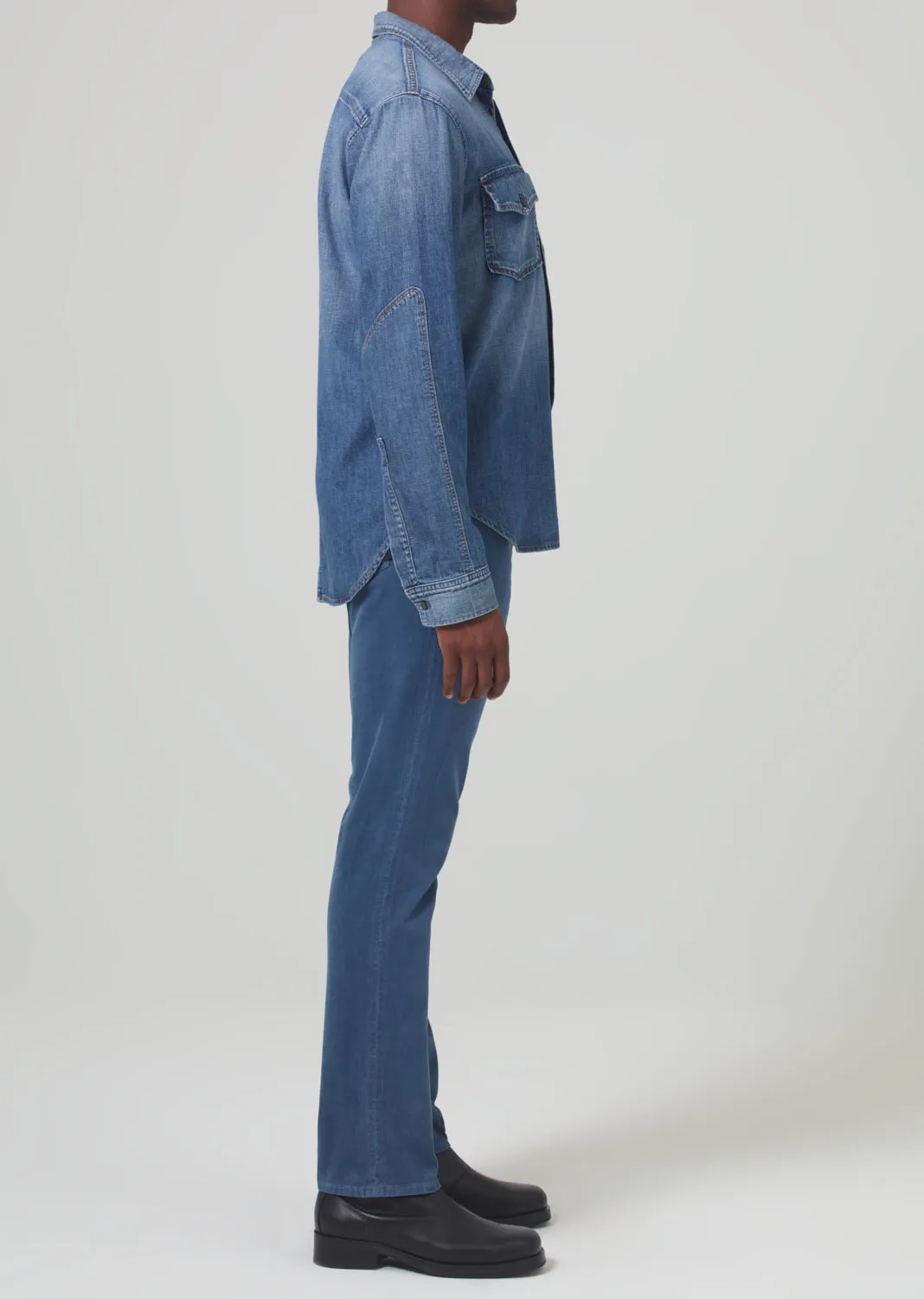 Gage Slim Straight Corduroy in Overcast