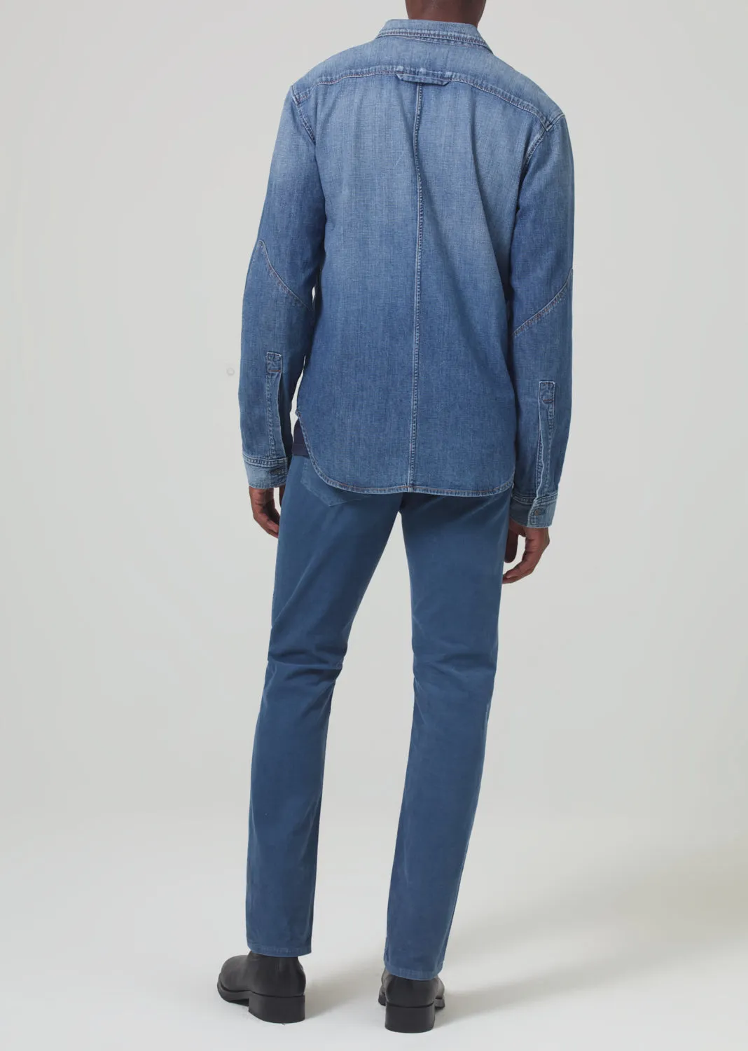 Gage Slim Straight Corduroy in Overcast