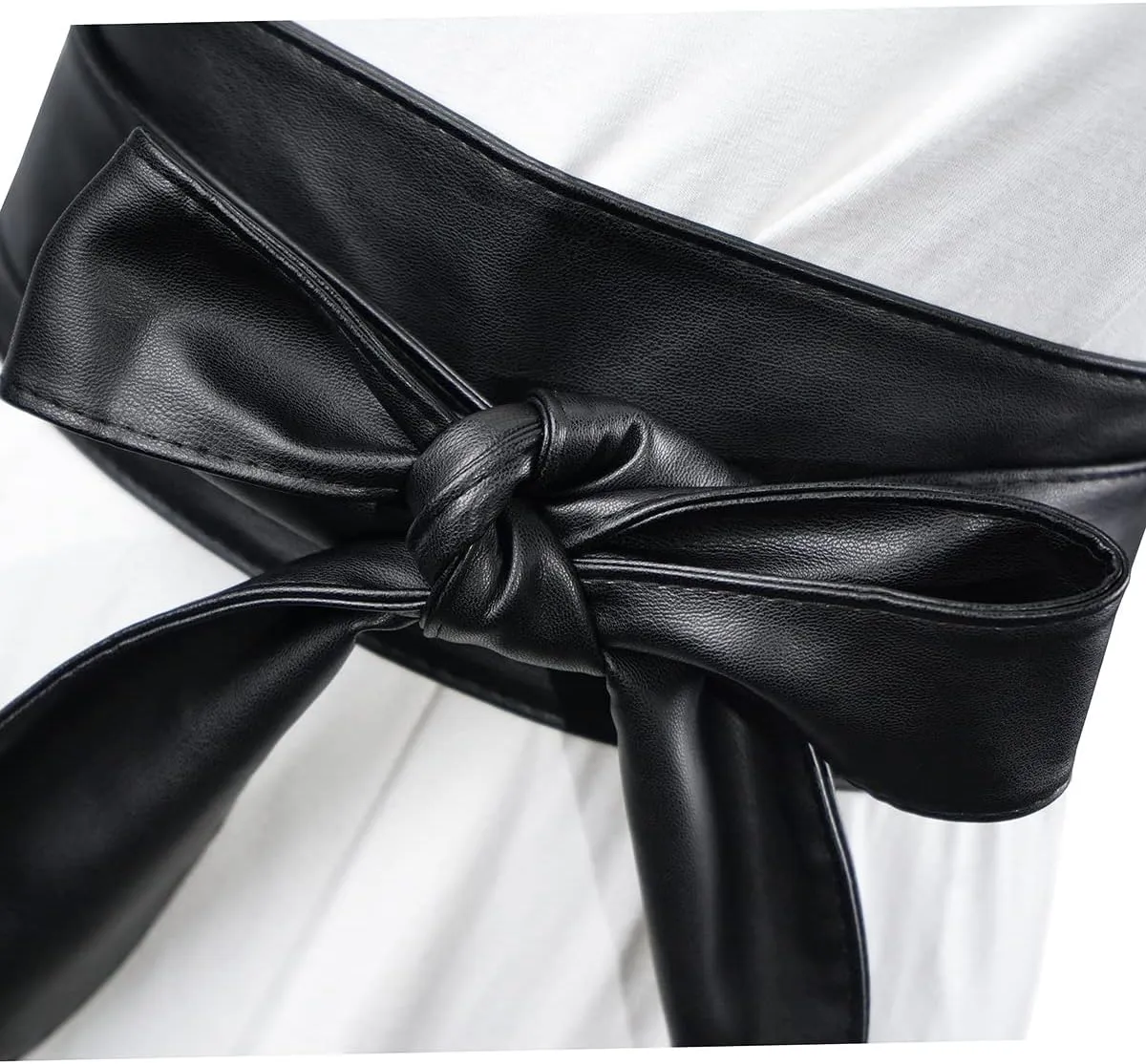 Glamorstar Wrap Belts for Women Dresses Wide Leather Cinch Tie Knot Waist Belts
