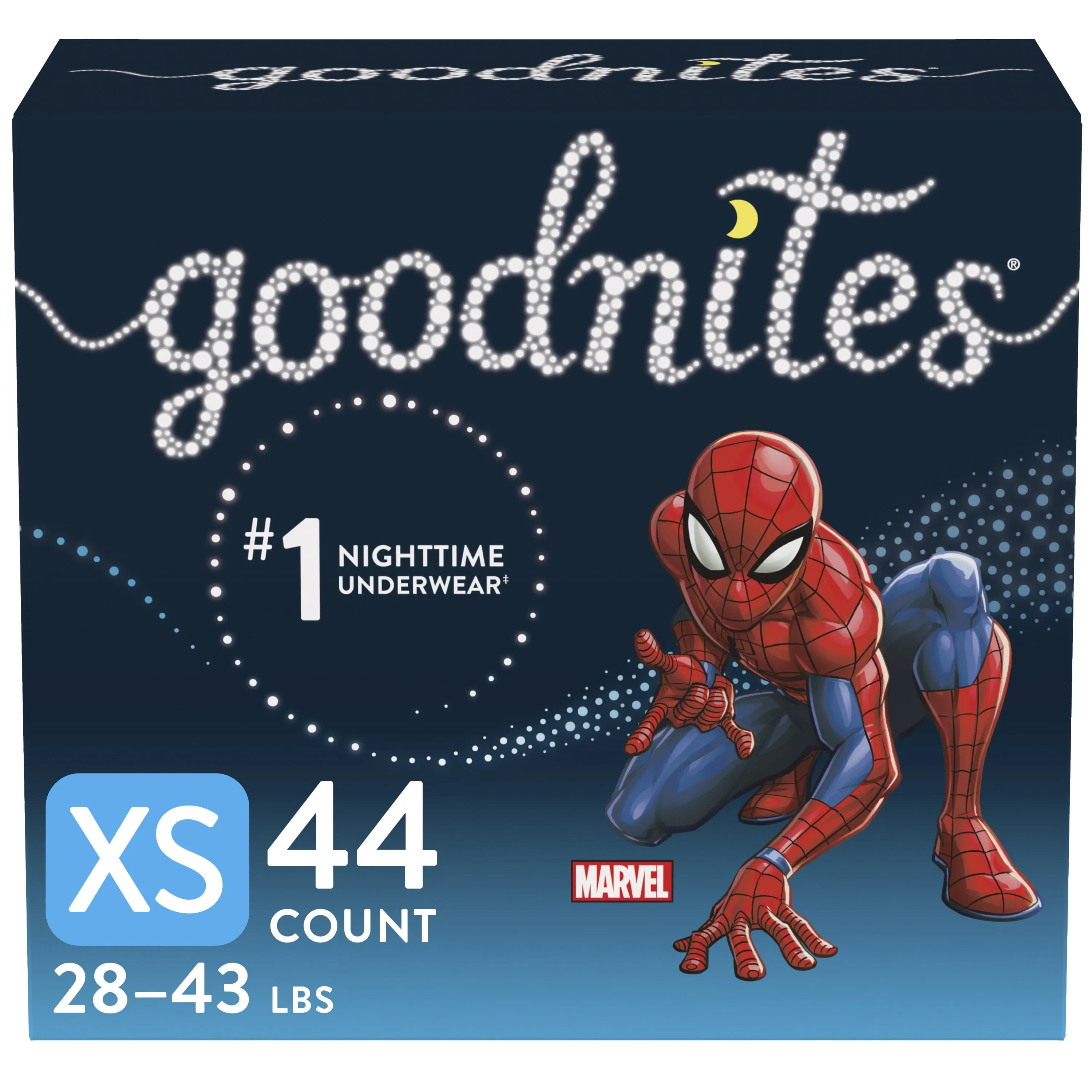 Goodnites Nighttime Bedwetting Underwear for Boys, XS, 44 Ct