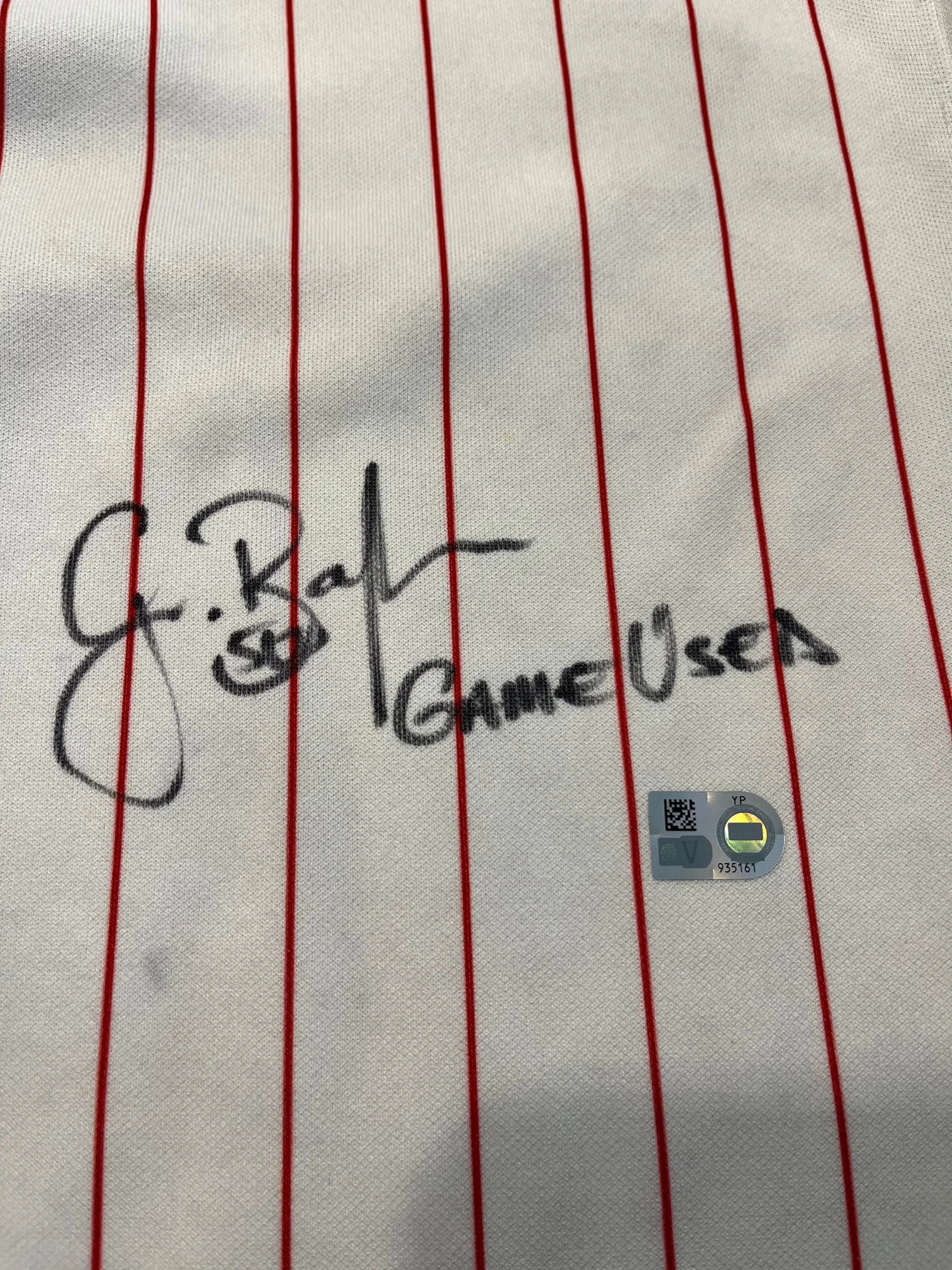 Grant Balfour Autographed Reds Pants - Player's Closet Project