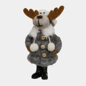 Grey Puffer Coat Moose