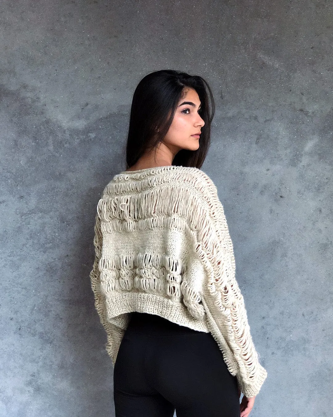 Gypsy White Wool Hemp Pullover