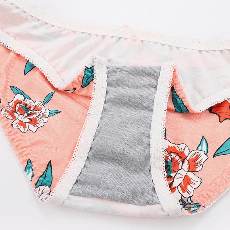 Hawaiian Style Print Push-up Seamless Underwire Bra & Underwear Set