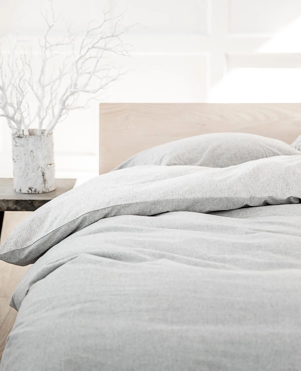 Heather Grey Flannel Sheet Sets