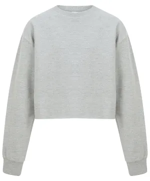 Heather Grey - Kids cropped slounge sweat