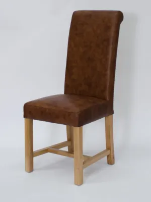 Henley Mocha Dining Chair – FULL LEATHER