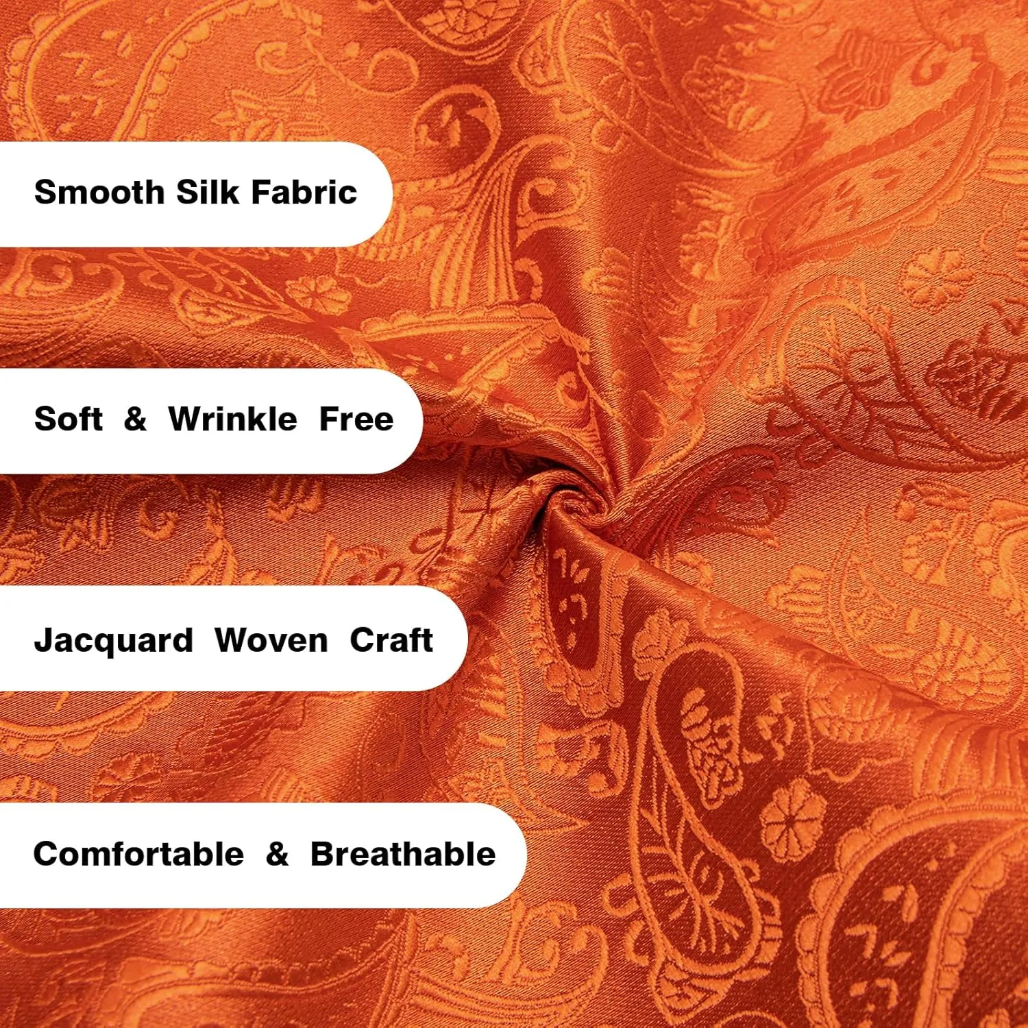 Hi-Tie Men's Silk Vest Bowtie Set Formal Suit Vest Jacquard Tie Handkerchief Cufflinks 5PCS Dress Waistcoats Wedding