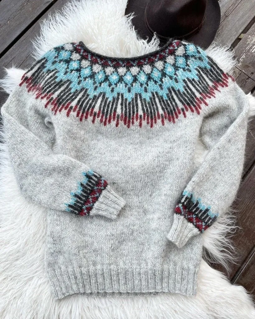 Hopi Apricot Lettlopi sweater - Knitting Kit