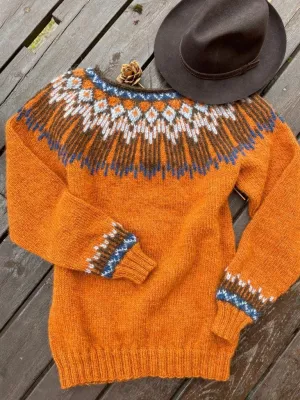 Hopi Apricot Lettlopi sweater - Knitting Kit