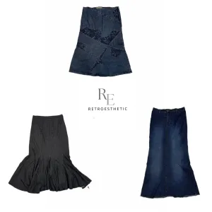 Indie Denim Maxi Skirts (SR-451)