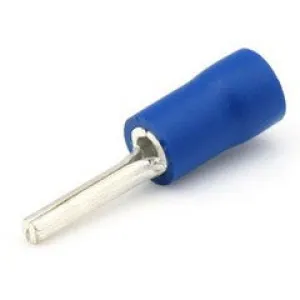 Insulated 1.9mm Pin Terminal - 1.5-2.5mm² Cable (Blue) Pack of 100