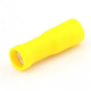 Insulated 5mm Female Bullet Terminal - 4.0-6.0mm² Cable (Yellow) Pack of 100