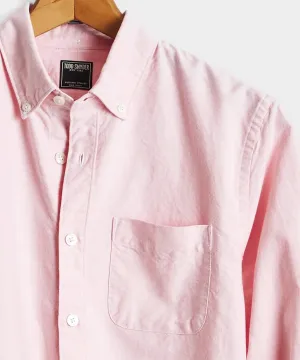 Japanese Selvedge Oxford Button Down Shirt in Pink