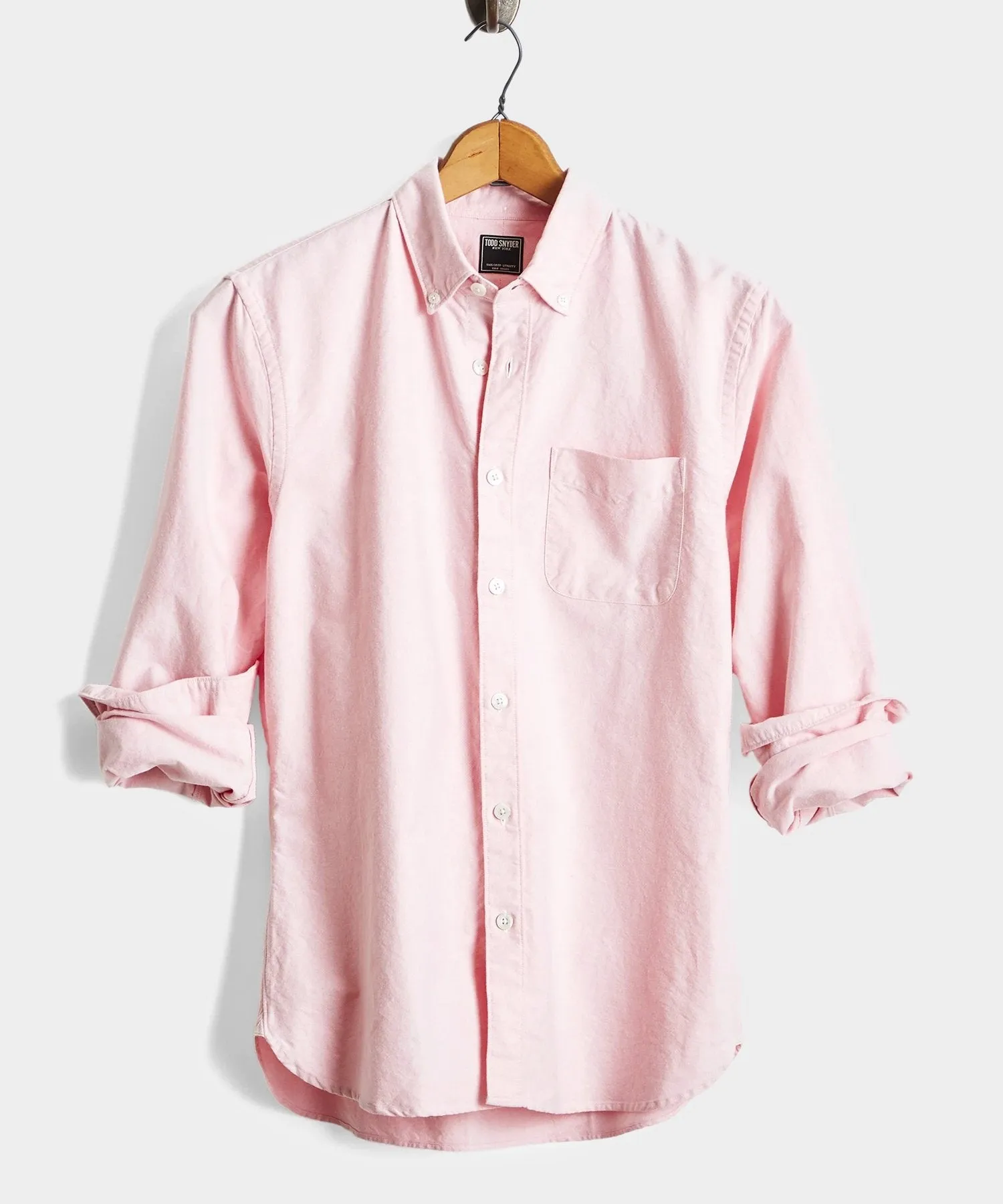 Japanese Selvedge Oxford Button Down Shirt in Pink