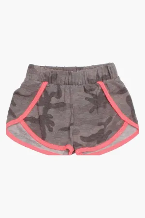 Joah Love Camo Surf Girls Shorts - Grey (Size 3 left)