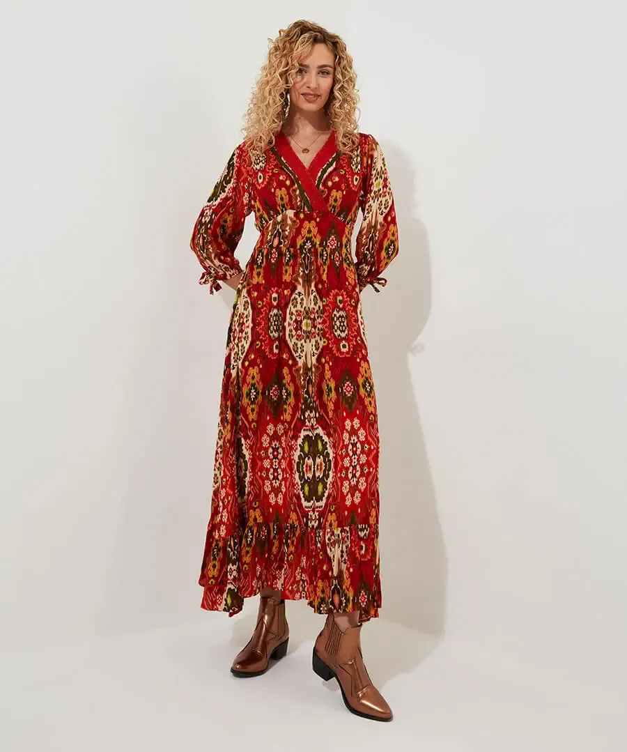 Joe Browns 16 Red Loretta Print Dress
